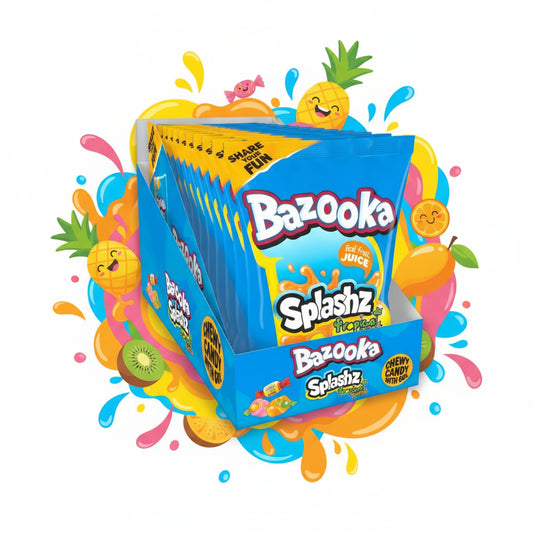 Bazooka Splashz Tropical – Der perfekte Mix im Kaubonbon!